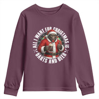 Funny Santa Bigfoot Dartist Beer Lover Youth Sweatshirt Merry Dartsmas Christmas Gift - Wonder Print Shop