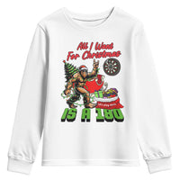 All I Want For Christmas Is A 180 Youth Sweatshirt Bigfoot Lover Dartist Gift - Wonder Print Shop
