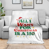 Funny Dart Player Throw Blanket All I Want For Christmas Is A 180 - Wonder Print Shop