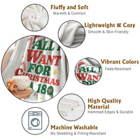 Funny Dart Player Throw Blanket All I Want For Christmas Is A 180 - Wonder Print Shop