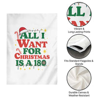 Funny Dart Player Garden Flag All I Want For Christmas Is A 180 - Wonder Print Shop