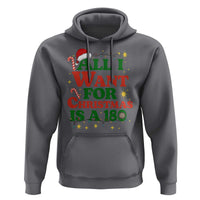 Funny Dart Player Hoodie All I Want For Christmas Is A 180 - Wonder Print Shop