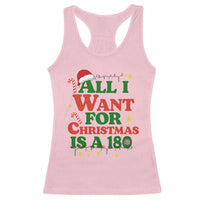 Funny Dart Player Racerback Tank Top All I Want For Christmas Is A 180 - Wonder Print Shop