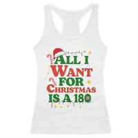 Funny Dart Player Racerback Tank Top All I Want For Christmas Is A 180 - Wonder Print Shop