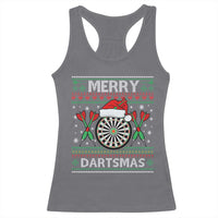 Christmas Dart Player Gift Racerback Tank Top Merry Dartsmas - Wonder Print Shop