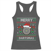 Christmas Dart Player Gift Racerback Tank Top Merry Dartsmas - Wonder Print Shop