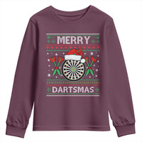 Christmas Dart Player Gift Youth Sweatshirt Merry Dartsmas - Wonder Print Shop