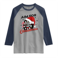 Funny Dart Player Aim For Christmas Raglan Shirt Gift For Dartist - Wonder Print Shop