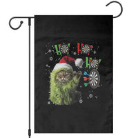 Funny Cat Throwing Dart Ho Ho Ho Garden Flag Christmas Gift For Dart Player - Wonder Print Shop
