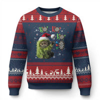 Funny Cat Throwing Dart Ho Ho Ho Ugly Christmas Sweater Xmas Gift For Dart Player - Wonder Print Shop