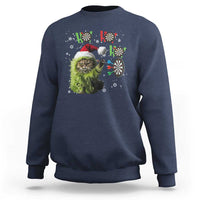 Funny Cat Throwing Dart Ho Ho Ho Sweatshirt Christmas Gift For Dart Player - Wonder Print Shop