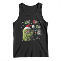 Funny Cat Throwing Dart Ho Ho Ho Tank Top Christmas Gift For Dart Player - Wonder Print Shop