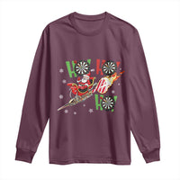 Christmas Dart Game Long Sleeve Shirt Funny Ho Ho Ho Dart Player Holiday Gift - Wonder Print Shop