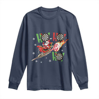 Christmas Dart Game Long Sleeve Shirt Funny Ho Ho Ho Dart Player Holiday Gift - Wonder Print Shop