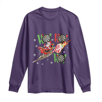 Christmas Dart Game Long Sleeve Shirt Funny Ho Ho Ho Dart Player Holiday Gift - Wonder Print Shop