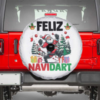 Dartist Feliz Navidart Spare Tire Cover Funny Santa Running From Darts Christmas Gift - Wonder Print Shop