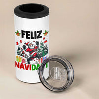 Dartist Feliz Navidart 4 in 1 Can Cooler Tumbler Funny Santa Running From Darts Christmas Gift - Wonder Print Shop