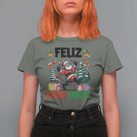 Dartist Feliz Navidart T Shirt For Women Funny Santa Running From Darts Christmas Gift - Wonder Print Shop