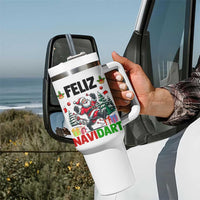 Dartist Feliz Navidart Tumbler With Handle Funny Santa Running From Darts Christmas Gift - Wonder Print Shop