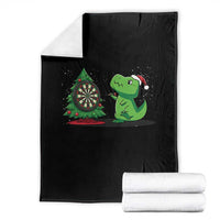 Christmas Dinosaur Dart Player Throw Blanket Funny Dino Lover - Wonder Print Shop