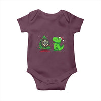 Christmas Dinosaur Dart Player Baby Onesie Funny Dino Lover - Wonder Print Shop