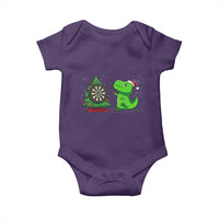 Christmas Dinosaur Dart Player Baby Onesie Funny Dino Lover - Wonder Print Shop
