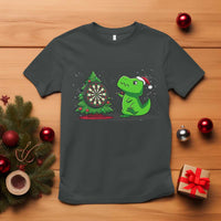 Christmas Dinosaur Dart Player T Shirt Funny Dino Lover - Wonder Print Shop