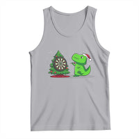 Christmas Dinosaur Dart Player Tank Top Funny Dino Lover - Wonder Print Shop