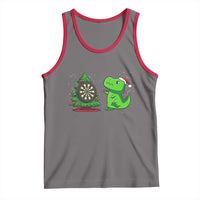 Christmas Dinosaur Dart Player Tank Top Funny Dino Lover - Wonder Print Shop