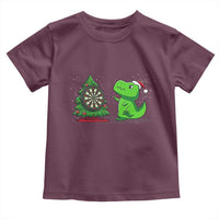 Christmas Dinosaur Dart Player Toddler T Shirt Funny Dino Lover - Wonder Print Shop