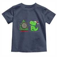 Christmas Dinosaur Dart Player Toddler T Shirt Funny Dino Lover - Wonder Print Shop