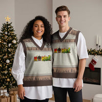 Proud Black Nurse V-Neck Knit Sweater Vest Black History Month Healthcare Gift - Wonder Print Shop
