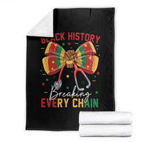 Black History Breaking Every Chain Throw Blanket Gift For Black Nurse - Wonder Print Shop