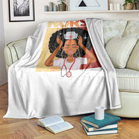 Strong Black Nurse Throw Blanket Black History Medical Professional Gift - Wonder Print Shop