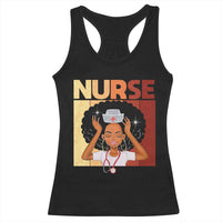 Strong Black Nurse Racerback Tank Top Black History Medical Professional Gift - Wonder Print Shop