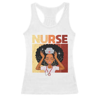 Strong Black Nurse Racerback Tank Top Black History Medical Professional Gift - Wonder Print Shop