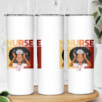 Strong Black Nurse Skinny Tumbler Black History Medical Professional Gift - Wonder Print Shop