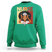 Strong Black Nurse Sweatshirt Black History Medical Professional Gift - Wonder Print Shop