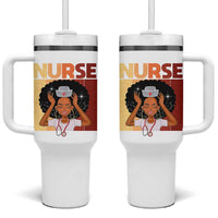 Strong Black Nurse Tumbler With Handle Black History Medical Professional Gift - Wonder Print Shop