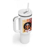 Strong Black Nurse Tumbler With Handle Black History Medical Professional Gift - Wonder Print Shop