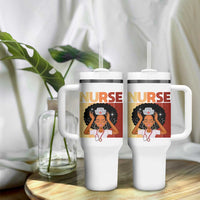 Strong Black Nurse Tumbler With Handle Black History Medical Professional Gift - Wonder Print Shop