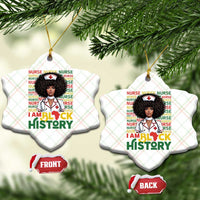 I Am Black History Ceramic Ornament Black History Month Nurse Gift - Wonder Print Shop
