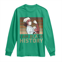 Proud Black Nurse Long Sleeve Shirt I Am Black History - Wonder Print Shop