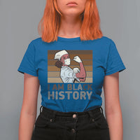 Proud Black Nurse T Shirt For Women I Am Black History - Wonder Print Shop