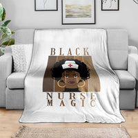 Black Nurse Magic Throw Blanket Black History Month Nurse Gift - Wonder Print Shop