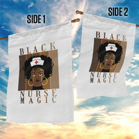 Black Nurse Magic Garden Flag Black History Month Nurse Gift - Wonder Print Shop
