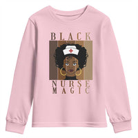 Black Nurse Magic Youth Sweatshirt Black History Month Nurse Gift - Wonder Print Shop