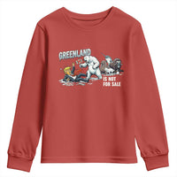 Greenland Not For Sale Youth Sweatshirt Political Humor Gift