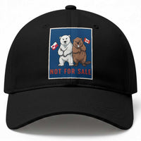 Funny Polar Bear And Beaver Political Protest Baseball Cap Not For Sale