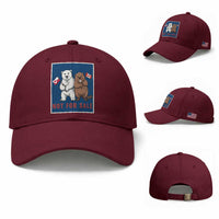 Funny Polar Bear And Beaver Political Protest Baseball Cap Not For Sale